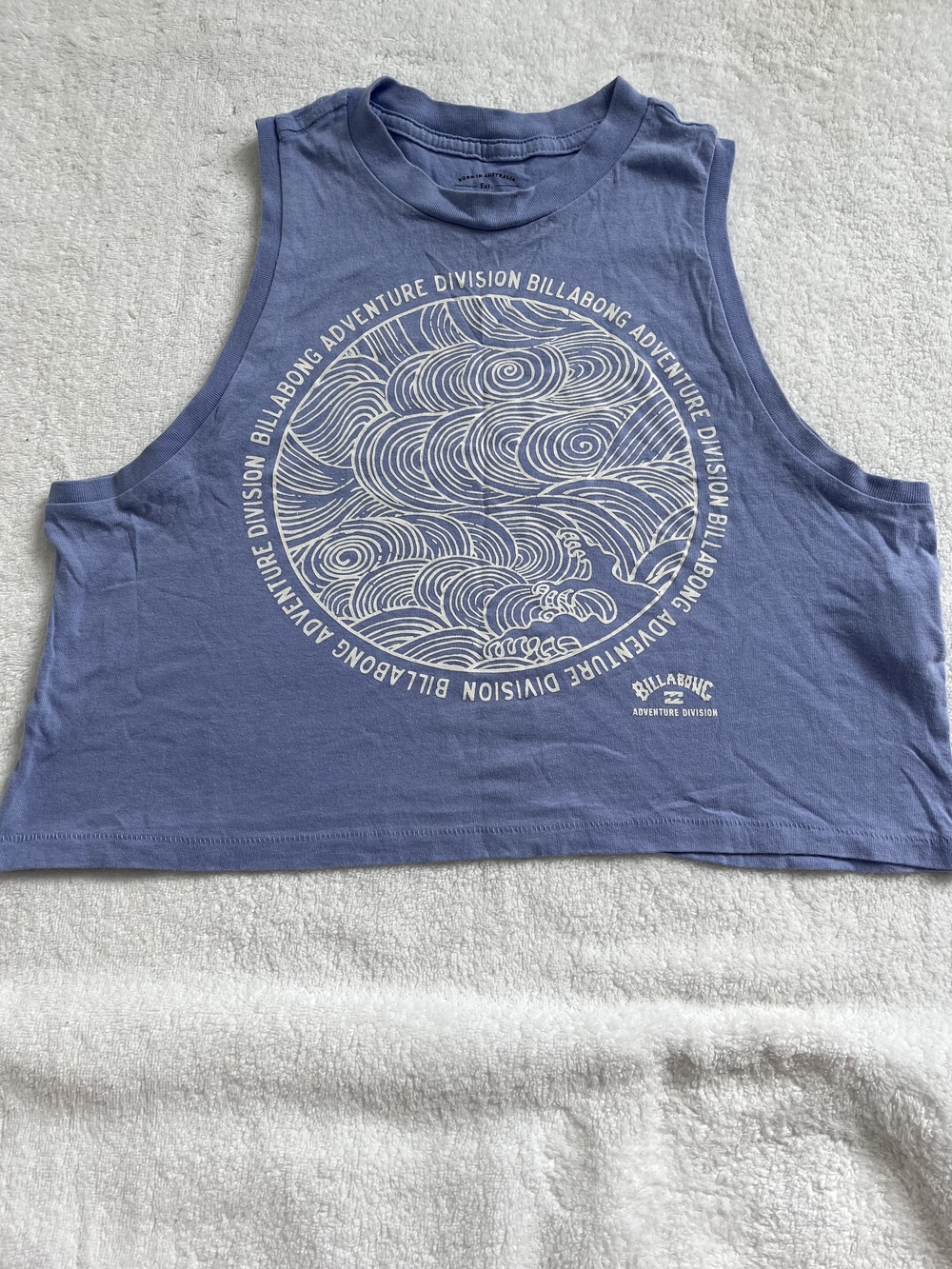 Billabong Lavender Blue Graphic Muscle Tee